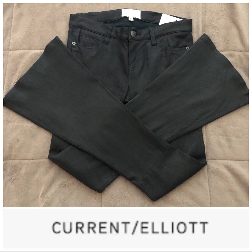 CURRENT/ELLIOT “The Frontman” Blk Leather Pant 29L